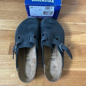 Birkenstock Boston black oiled leather